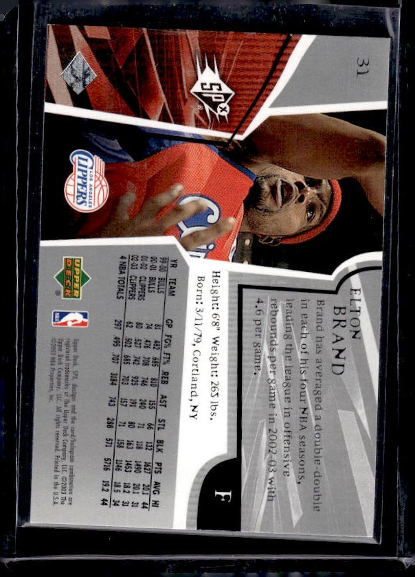 2003-04 SPx #31 Elton Brand