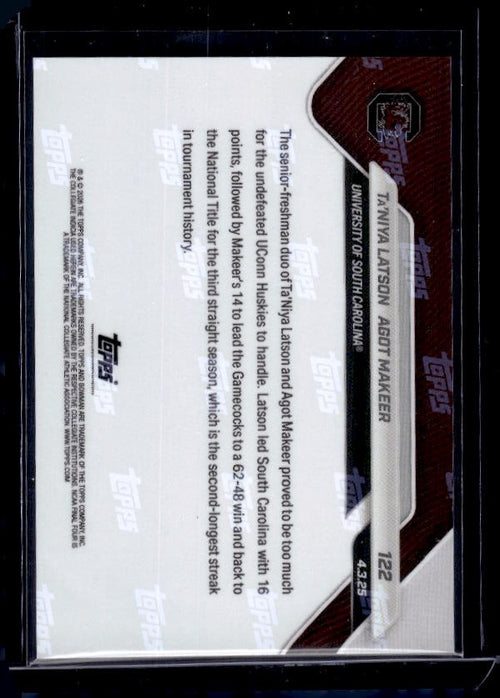 #122 Ta'niya Latson Agot Maker Topps Now Orange /25