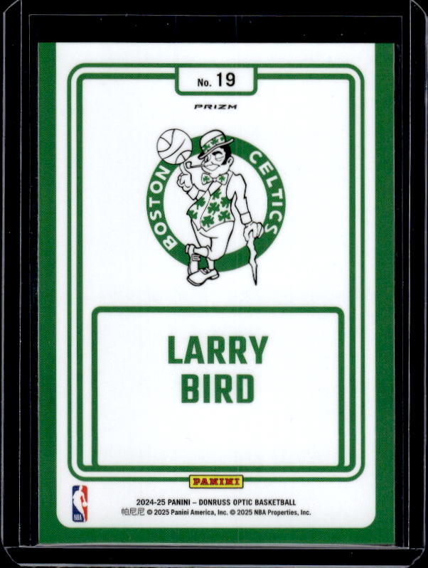 2024-25 Donruss Optic #19 Larry Bird Winner Stays Purple