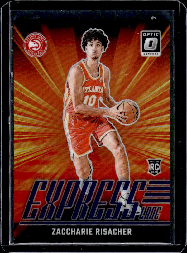 2024-25 Donruss Optic #23 Zaccharie Risacher Express Lane Purple