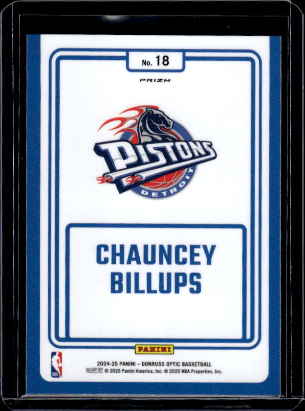 2024-25 Donruss Optic #18 Chauncey Billups Winner Stays Purple