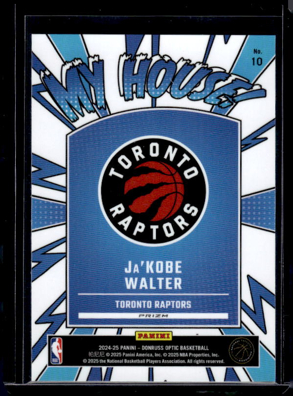 2024-25 Donruss Optic #10 Ja'Kobe Walter My House Holo