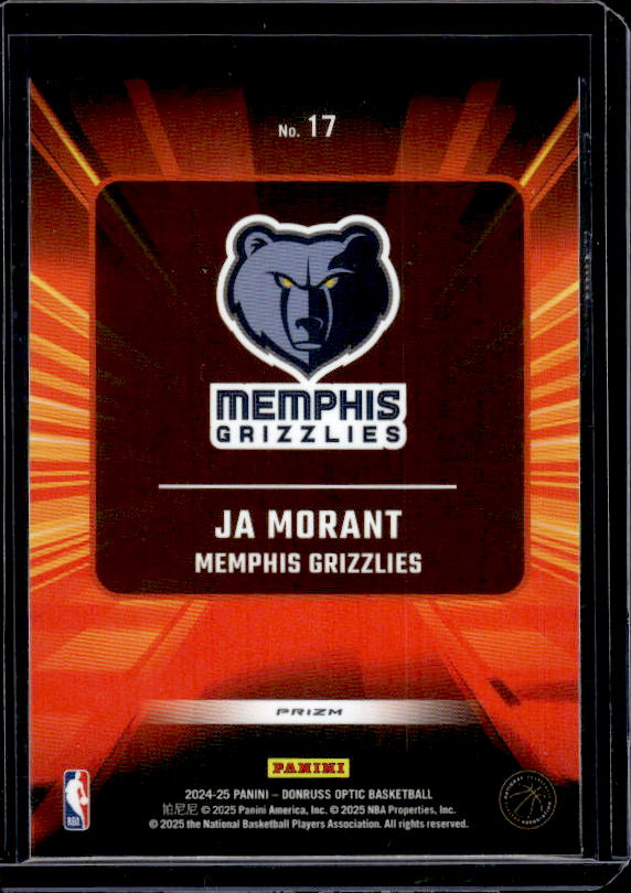 2024-25 Donruss Optic #17 Ja Morant Express Lane Holo
