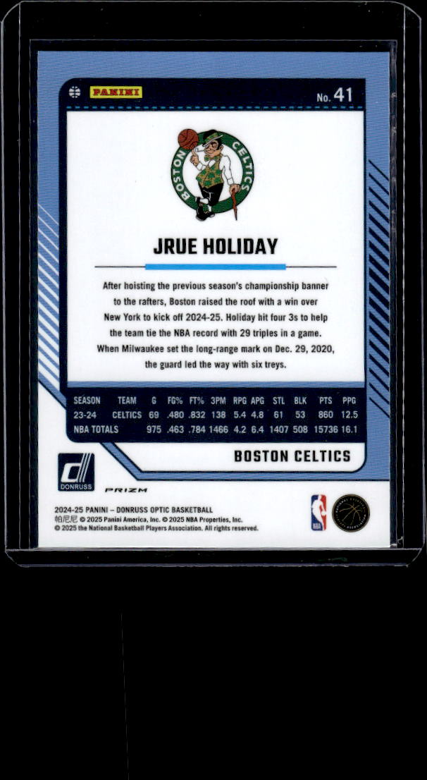 2024-25 Donruss Optic #41 Jrue Holiday Holo