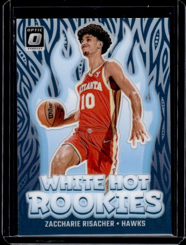 2024-25 Donruss Optic #4 Zaccharie Risacher White Hot Rookies Purple