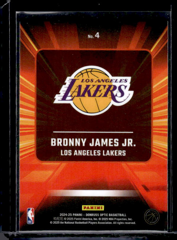 2024-25 Donruss Optic #4 Bronny James Jr. Express Lane Holo