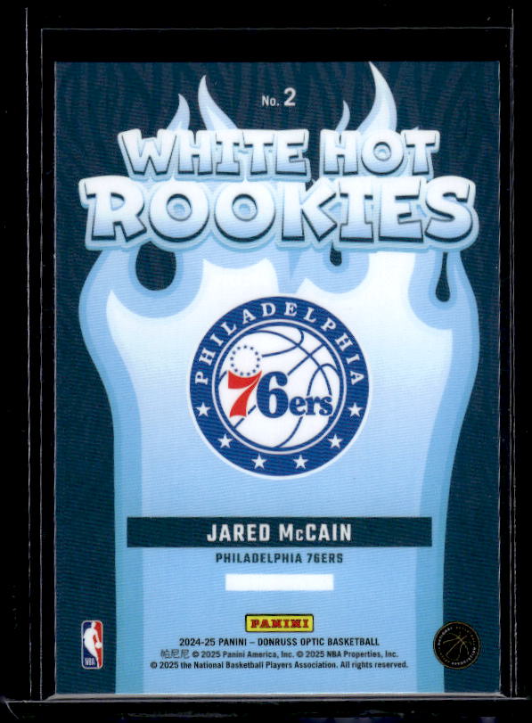 2024-25 Donruss Optic #2 Jared McCain White Hot Rookies