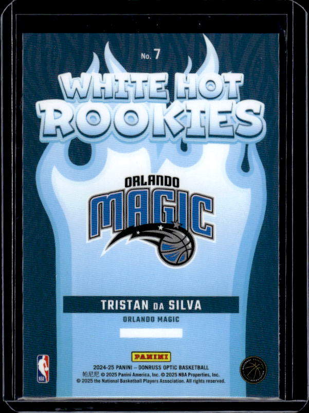 2024-25 Donruss Optic #7 Tristan da Silva White Hot Rookies