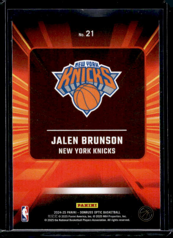2024-25 Donruss Optic #21 Jalen Brunson Express Lane