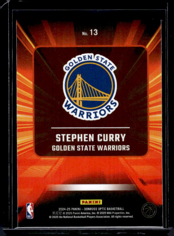 2024-25 Donruss Optic #13 Stephen Curry Express Lane