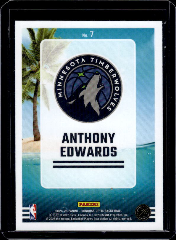 2024-25 Donruss Optic #7 Anthony Edwards Splash!