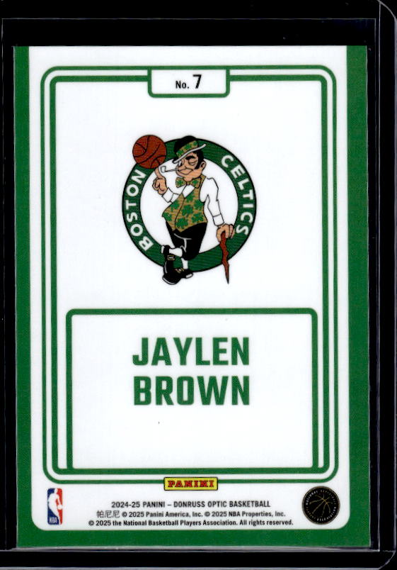 2024-25 Donruss Optic #7 Jaylen Brown Winner Stays