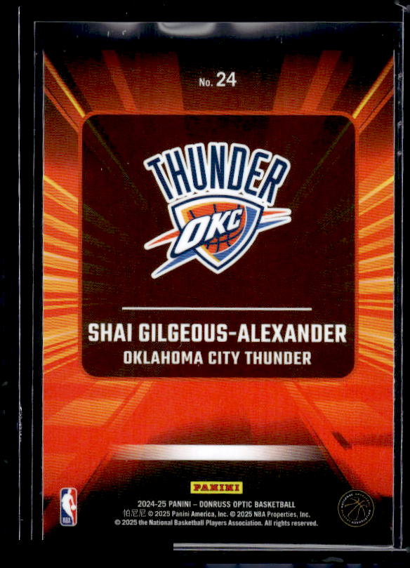 2024-25 Donruss Optic #24 Shai Gilgeous-Alexander Express Lane
