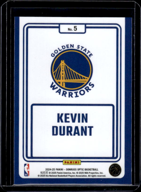 2024-25 Donruss Optic #5 Kevin Durant Winner Stays