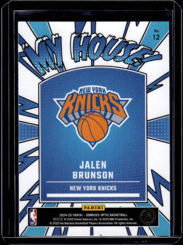 2024-25 Donruss Optic #12 Jalen Brunson My House