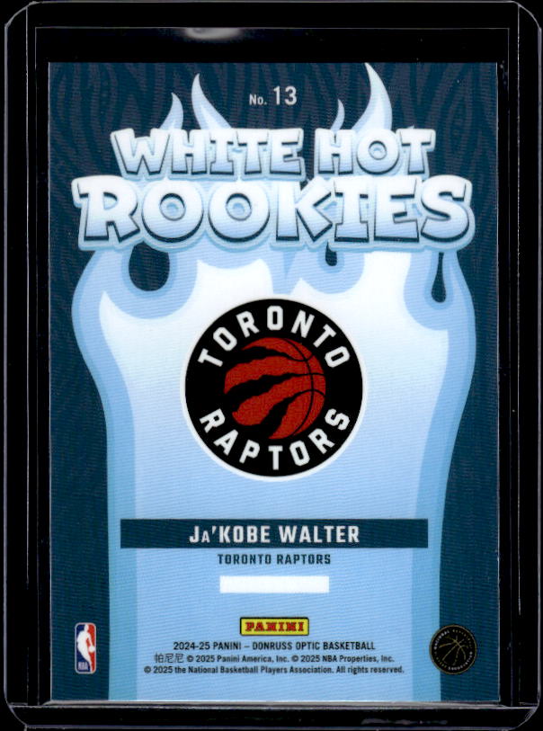 2024-25 Donruss Optic #13 Ja'Kobe Walter White Hot Rookies