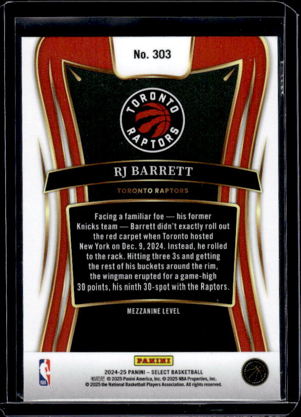 2024-25 Panini Select #303 RJ Barrett