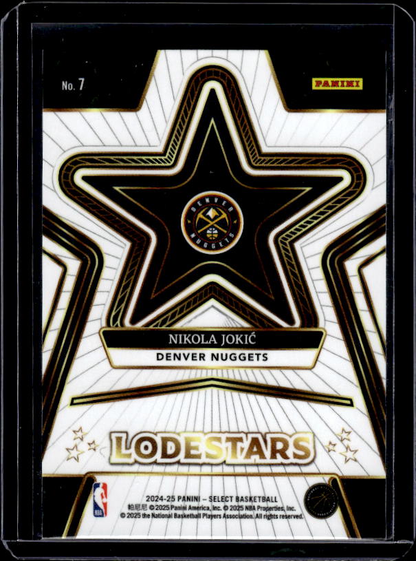 2024-25 Panini Select #7 Nikola Jokic Lodestars