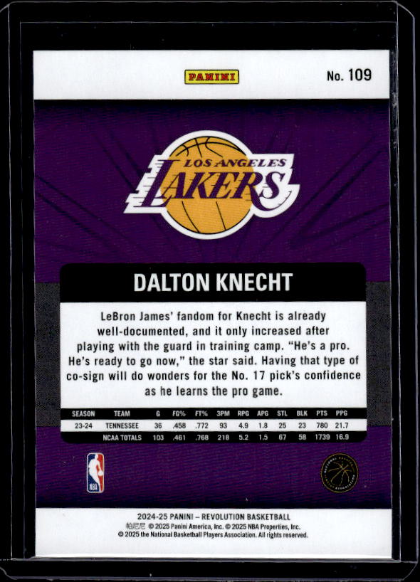 2024-25 Panini Revolution #109 Dalton Knecht