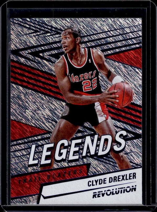 2024-25 Panini Revolution #175 Clyde Drexler Blue Storm
