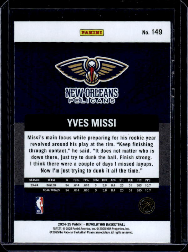 2024-25 Panini Revolution #149 Yves Missi