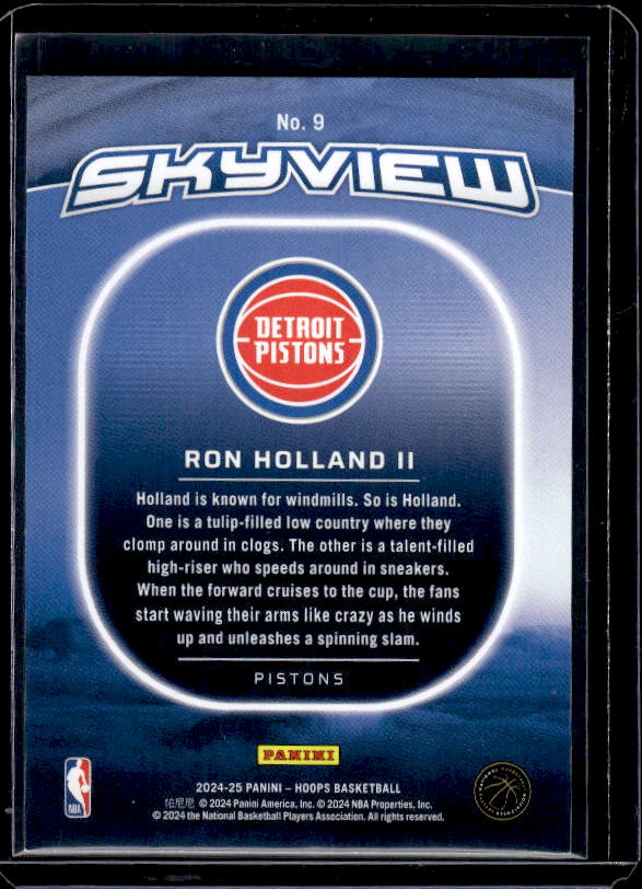 2024-25 Hoops #9 Ron Holland II Skyview