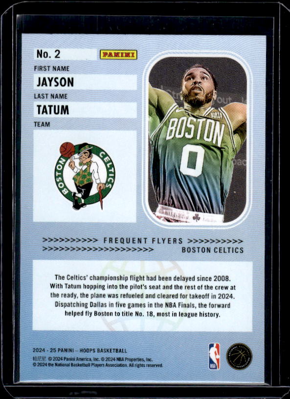 2024-25 Hoops #2 Jayson Tatum Frequent Flyers Holo