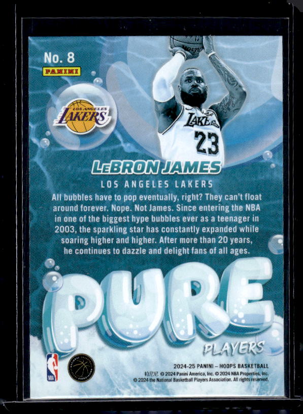 2024-25 Hoops #8 LeBron James Pure Players