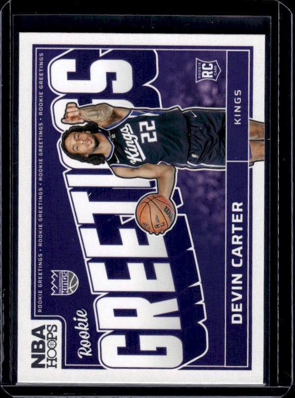 2024-25 Hoops #14 Devin Carter Rookie Greetings