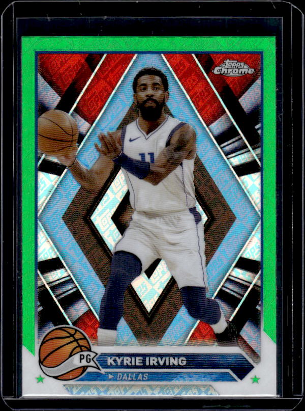 2023-24 Topps Chrome #3 Kyrie Irving Green Logo Refractors