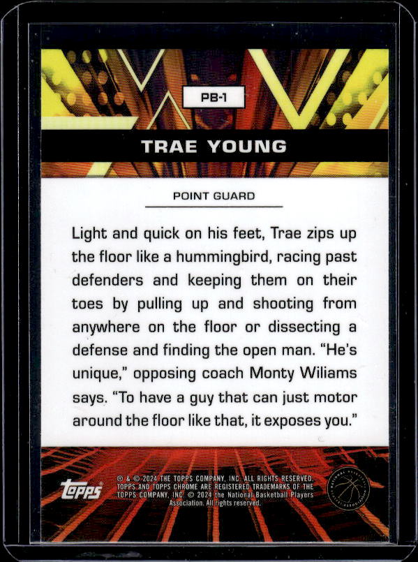 2023-24 Topps Chrome #PB-1 Trae Young Power Boosters