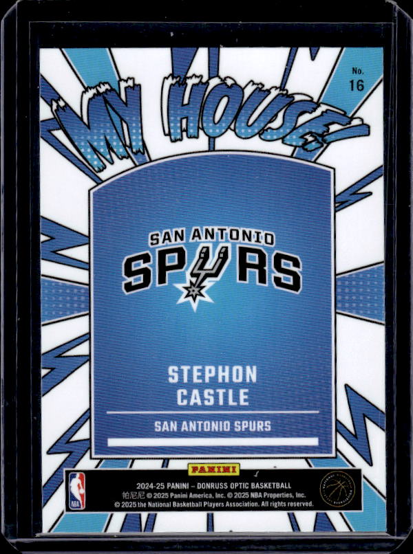 2024-25 Donruss Optic #16 Stephon Castle My House