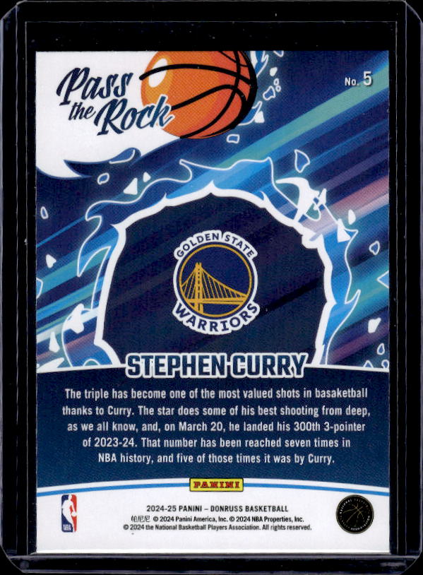 2024-25 Donruss #5 Stephen Curry Pass the Rock