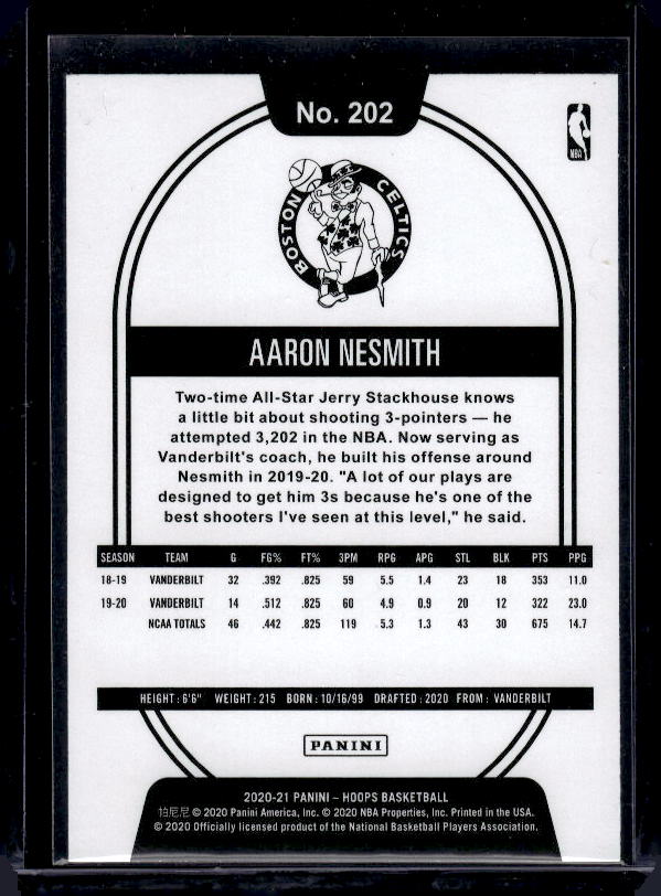 2020-21 Hoops #202 Aaron Nesmith