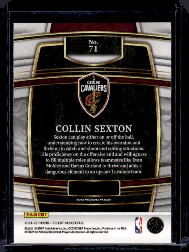 2021-22 Panini Select #71 Collin Sexton