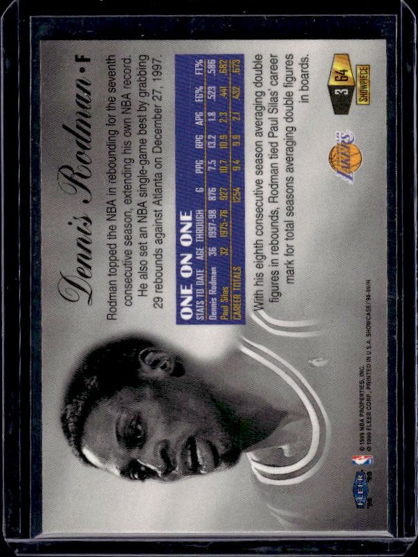 1998-99 Flair Showcase #64 Dennis Rodman