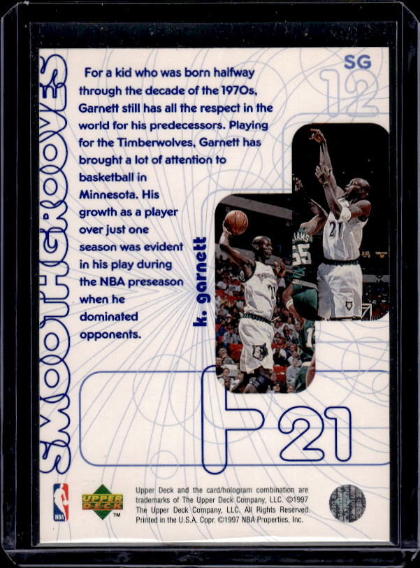 1996-97 Upper Deck #SG12 Kevin Garnett Smooth Grooves