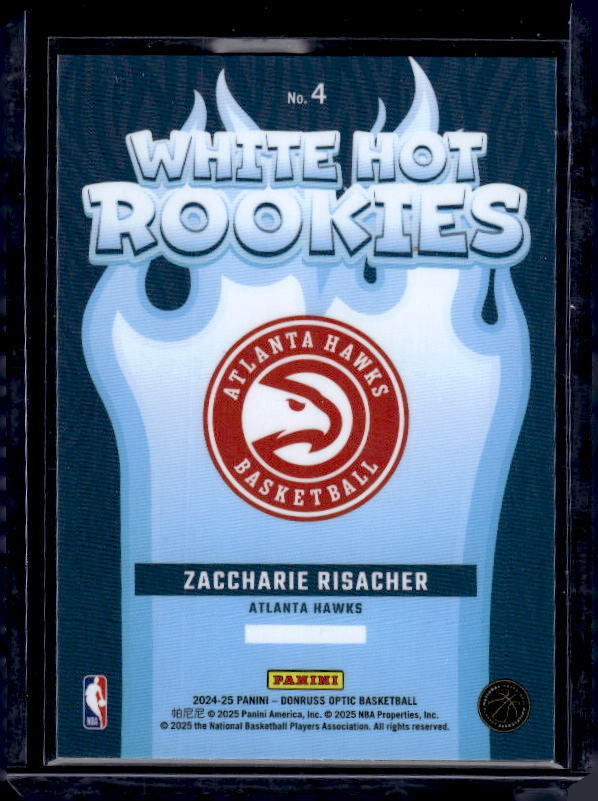 2024-25 Donruss Optic #4 Zaccharie Risacher White Hot Rookies