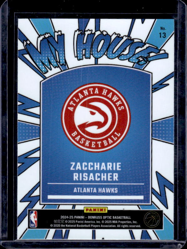 2024-25 Donruss Optic #13 Zaccharie Risacher My House
