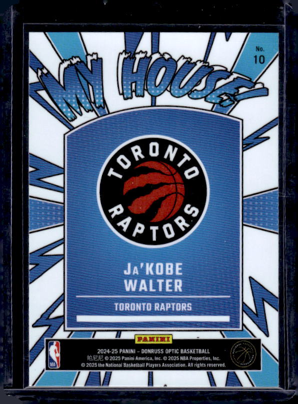 2024-25 Donruss Optic #10 Ja'Kobe Walter My House Holo