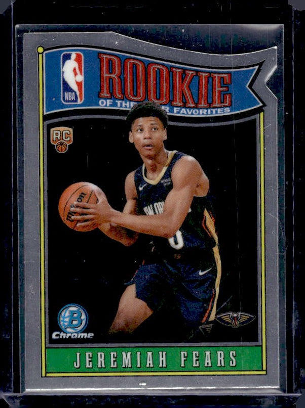 2025-26 Bowman #RY-7 Jeremiah Fears Rookie Of The Year Favorites