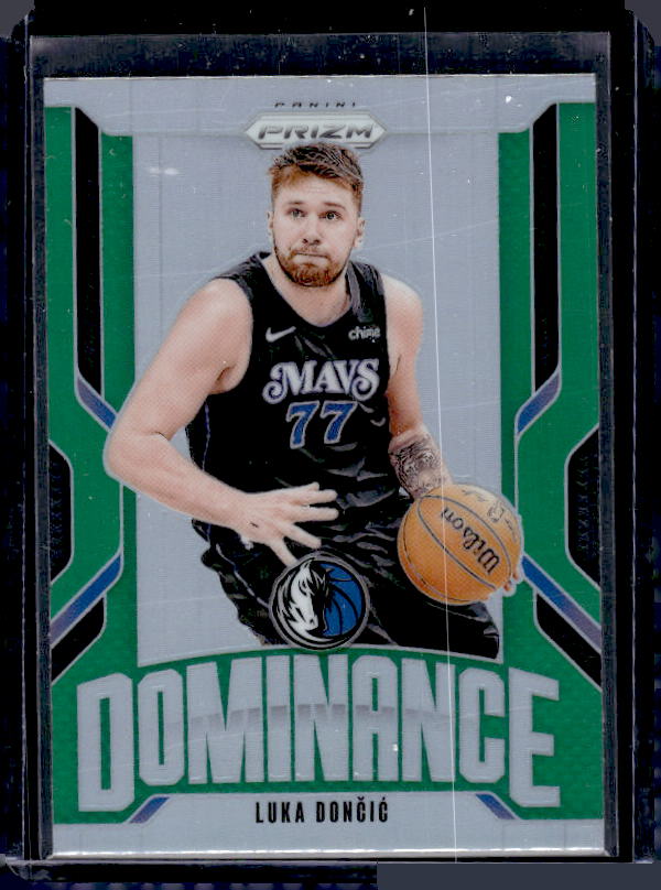 2024-25 Panini Prizm #12 Luka Doncic Dominance Prizms Green