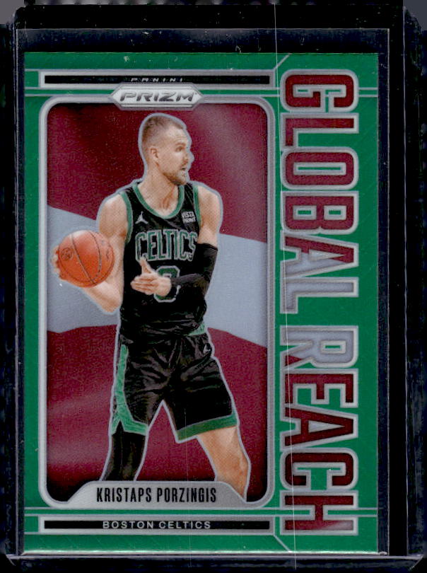 2024-25 Panini Prizm #5 Kristaps Porzingis Global Reach Prizms Green