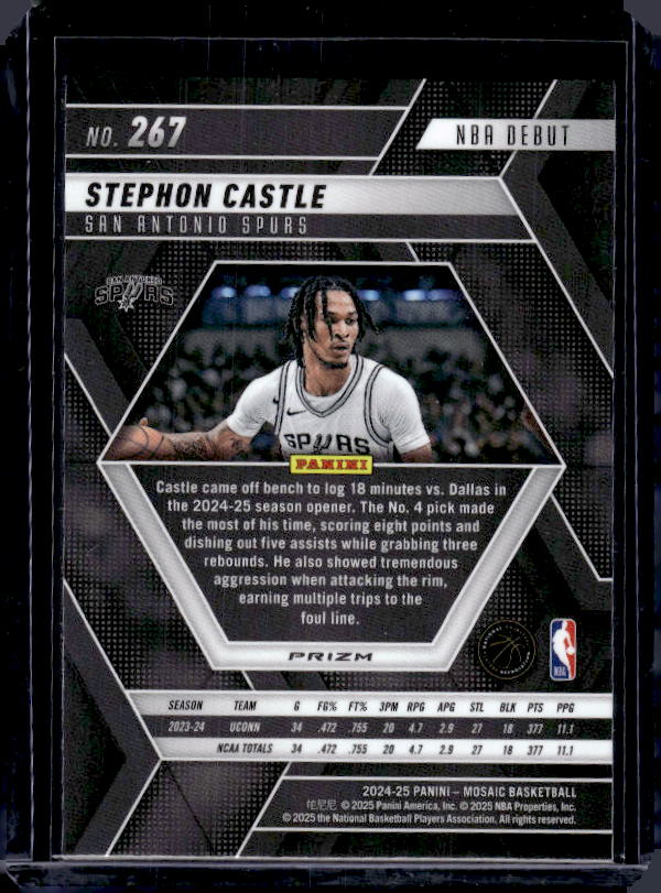 2024-25 Panini Mosaic #267 Stephon Castle Mosaic
