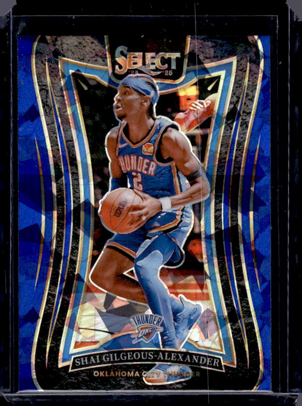 2024-25 Panini Select #319 Shai Gilgeous-Alexander Blue Cracked Ice Prizm