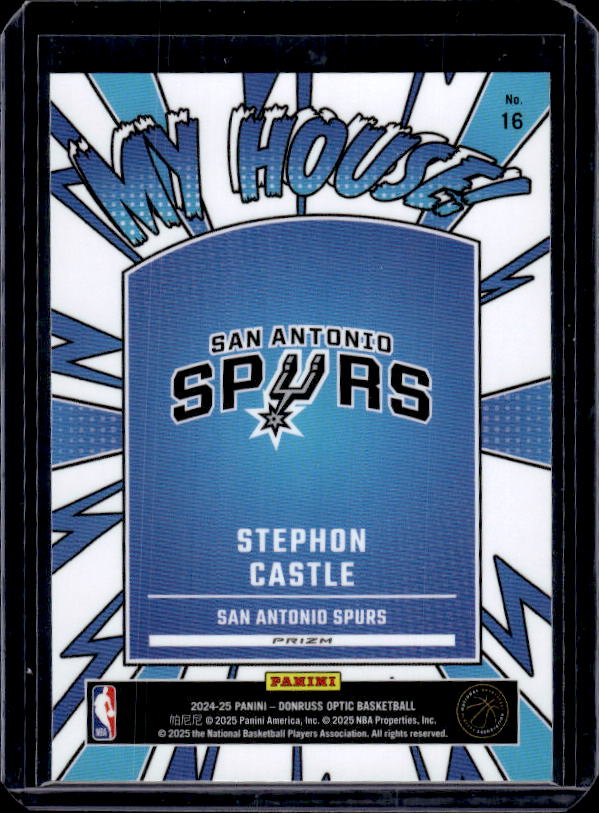 2024-25 Donruss Optic #16 Stephon Castle My House Purple