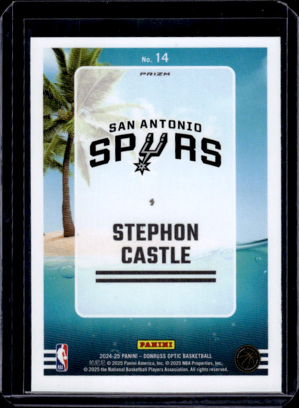 2024-25 Donruss Optic #14 Stephon Castle Splash! Purple
