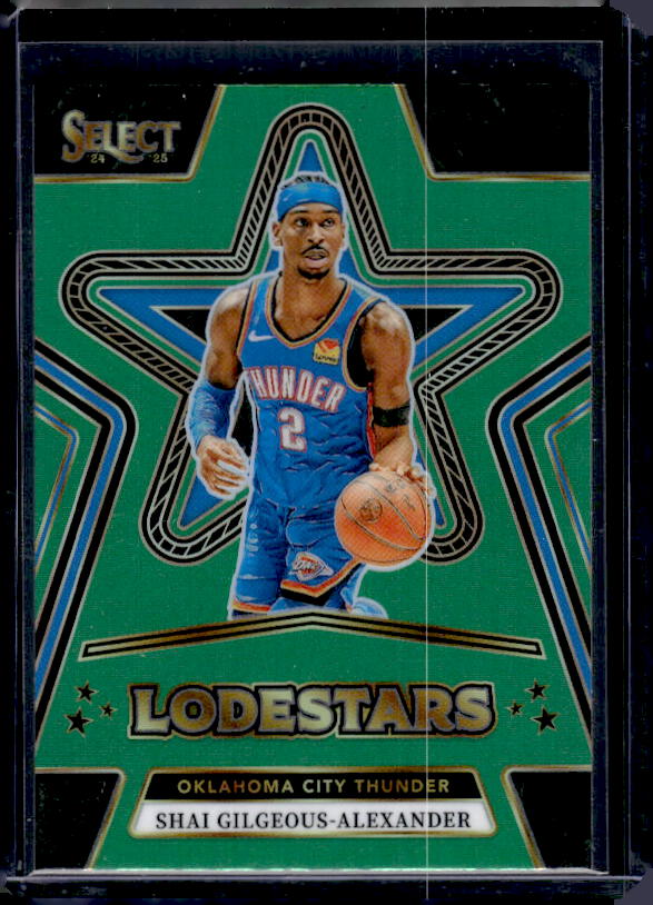 2024-25 Panini Select #8 Shai Gilgeous-Alexander Lodestars Green Prizms