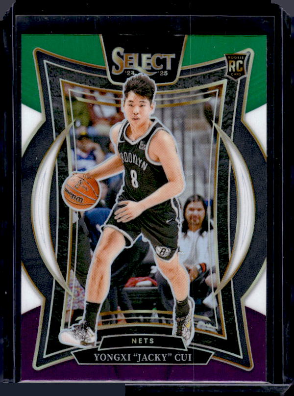 2024-25 Panini Select #94 Yongxi "Jacky" Cui Green White Purple Prizm