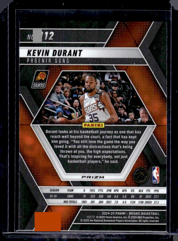 2024-25 Panini Mosaic #112 Kevin Durant Mosaic